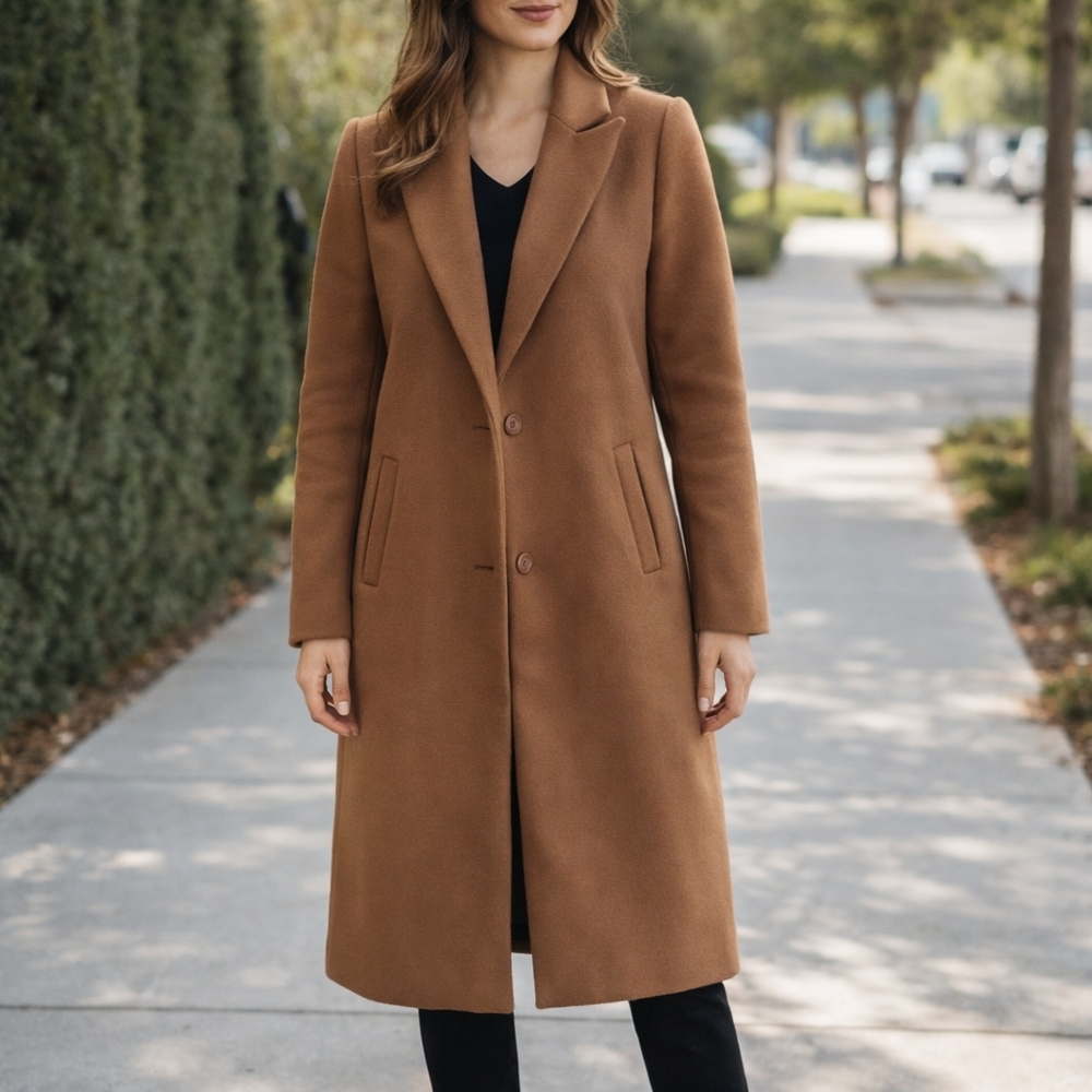 Vigoss Womens Tan Pea Coat